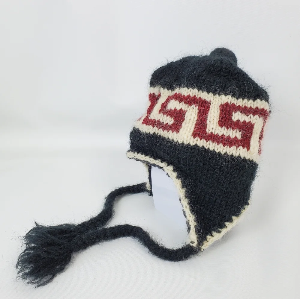 Wool Knit Hat Fleece Lined Soft Warm